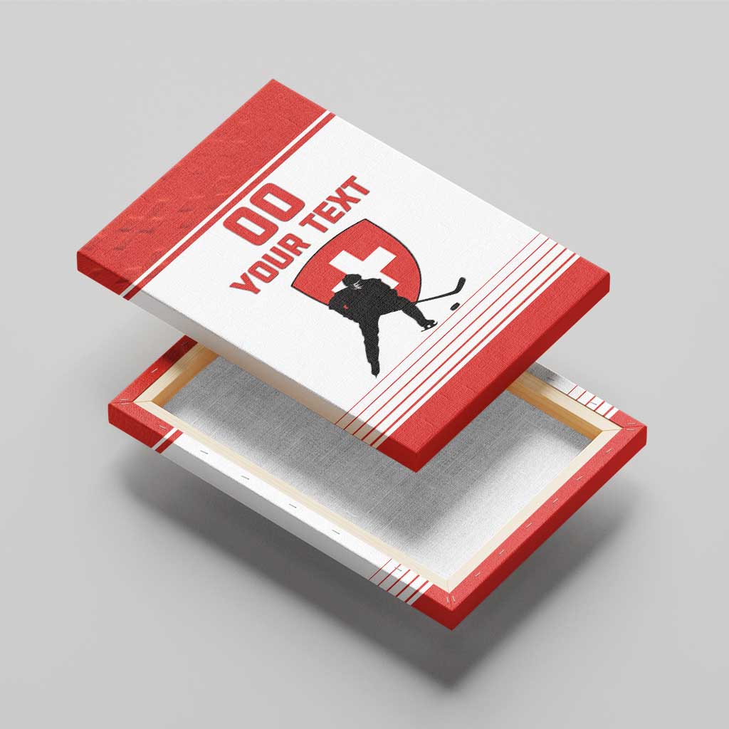 Custom Switzerland Hockey Canvas Wall Art Come On La Nati