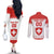 Custom Switzerland Hockey Couples Matching Off The Shoulder Long Sleeve Dress and Long Sleeve Button Shirt Come On La Nati