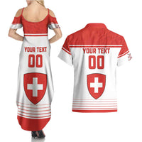 Custom Switzerland Hockey Couples Matching Summer Maxi Dress and Hawaiian Shirt Come On La Nati