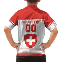 Custom Switzerland Hockey Family Matching Long Sleeve Bodycon Dress and Hawaiian Shirt Come On La Nati