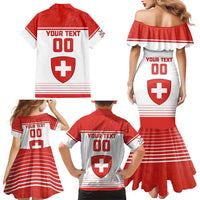 Custom Switzerland Hockey Family Matching Mermaid Dress and Hawaiian Shirt Come On La Nati