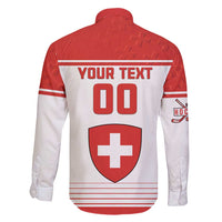 Custom Switzerland Hockey Family Matching Off Shoulder Short Dress and Hawaiian Shirt Come On La Nati