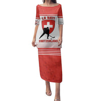 Custom Switzerland Hockey Family Matching Puletasi and Hawaiian Shirt Come On La Nati