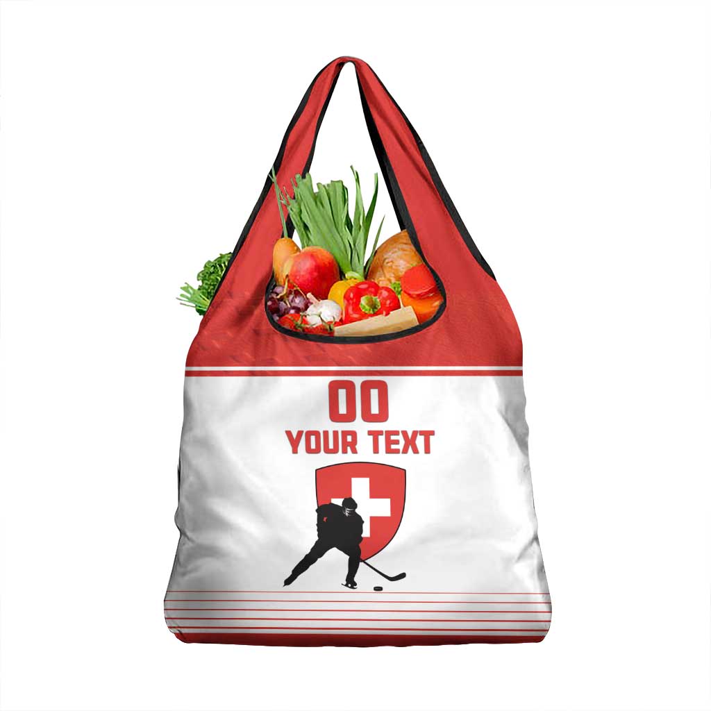 Custom Switzerland Hockey Grocery Bag Come On La Nati