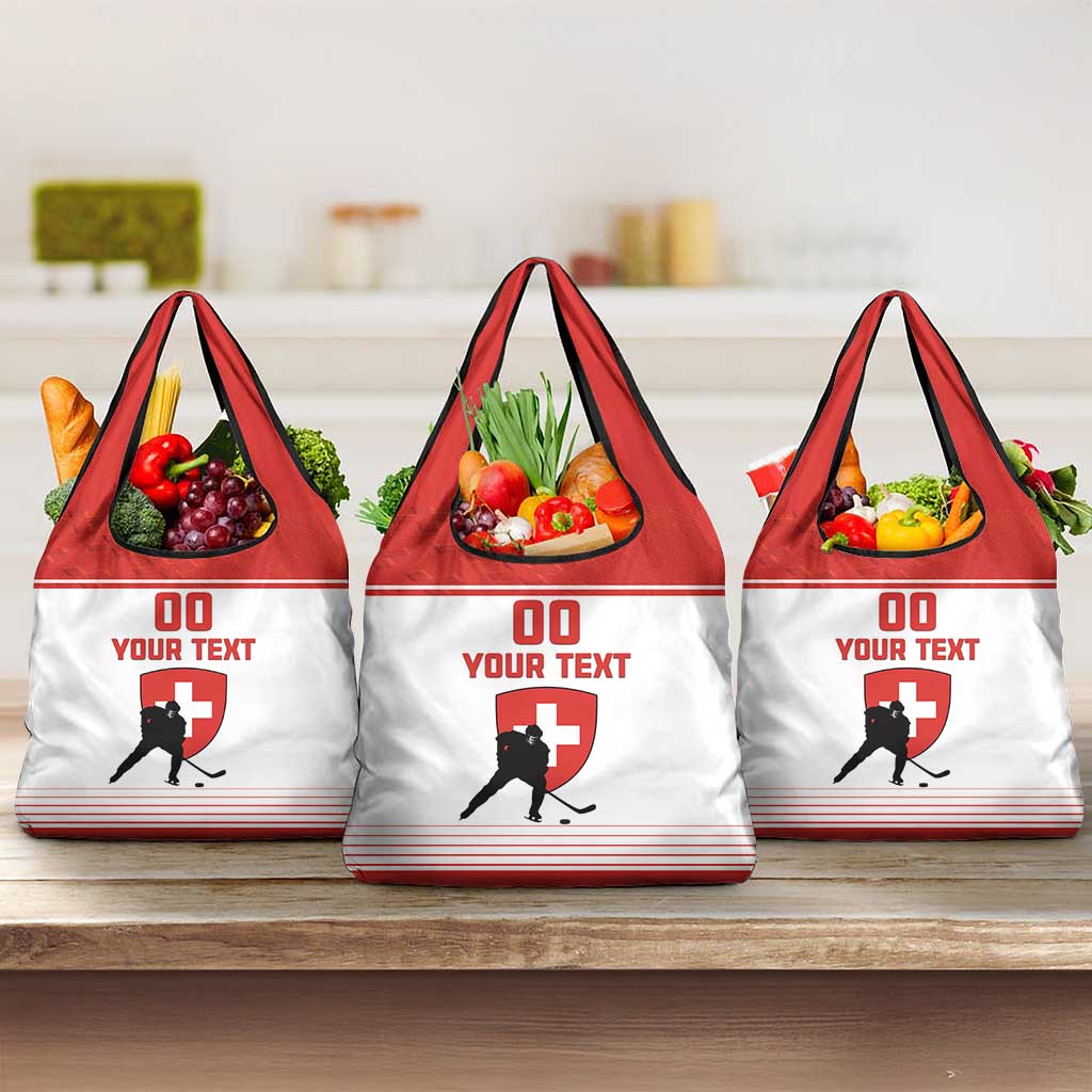 Custom Switzerland Hockey Grocery Bag Come On La Nati