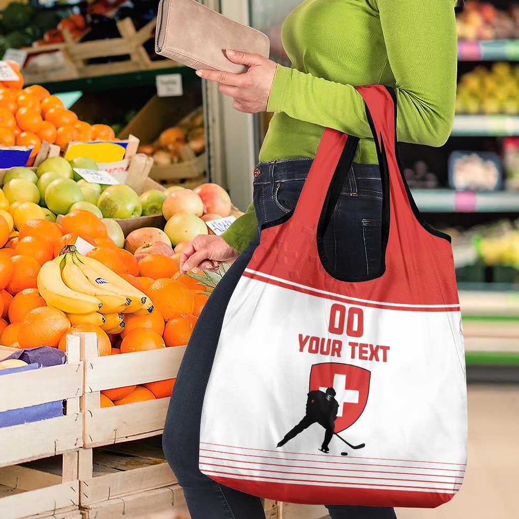 Custom Switzerland Hockey Grocery Bag Come On La Nati