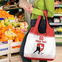 Custom Switzerland Hockey Grocery Bag Come On La Nati