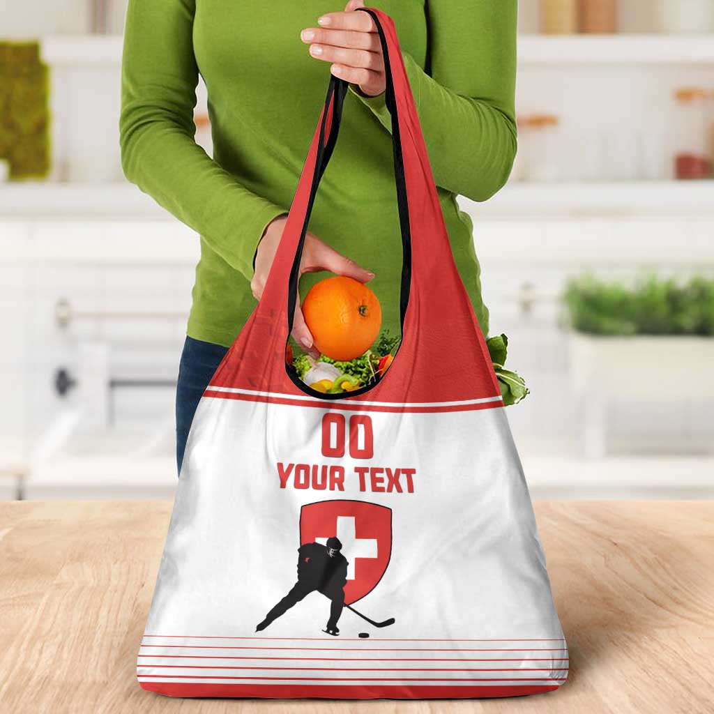 Custom Switzerland Hockey Grocery Bag Come On La Nati