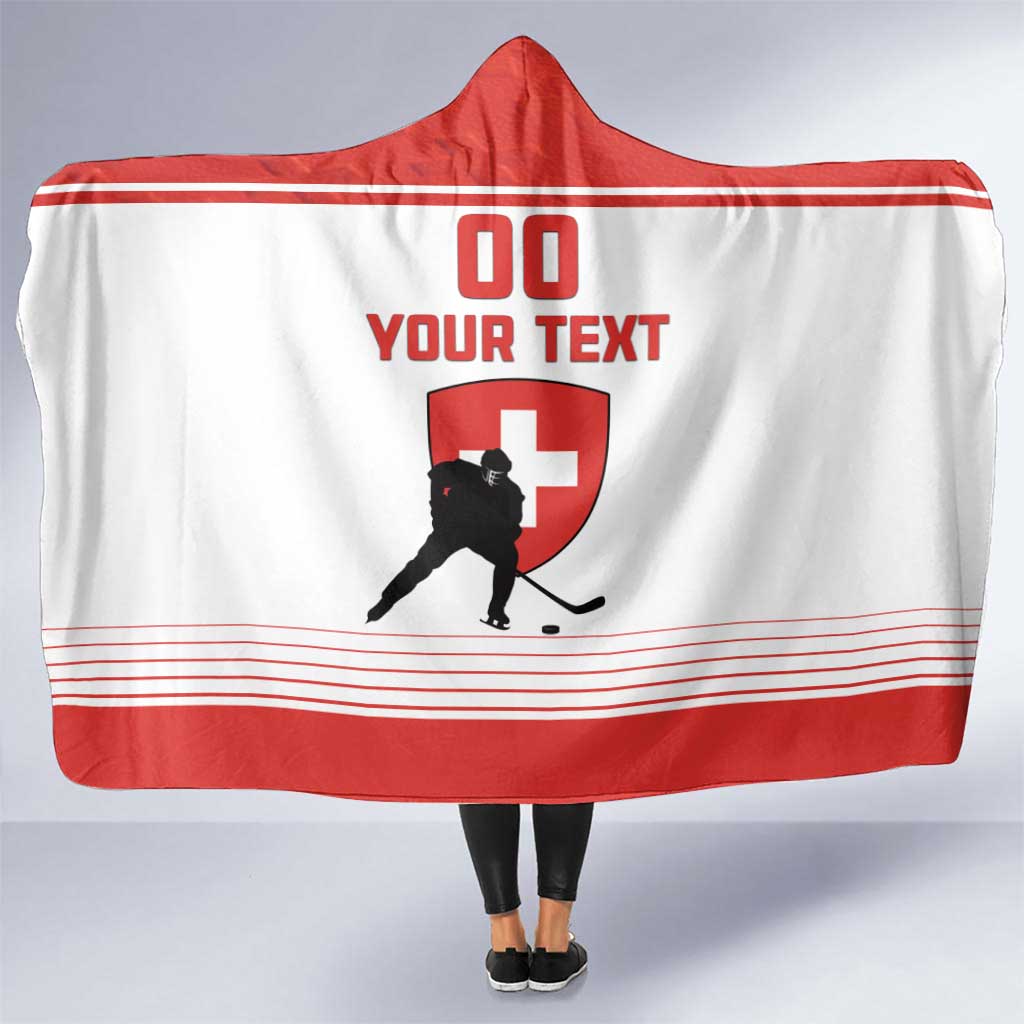 Custom Switzerland Hockey Hooded Blanket Come On La Nati