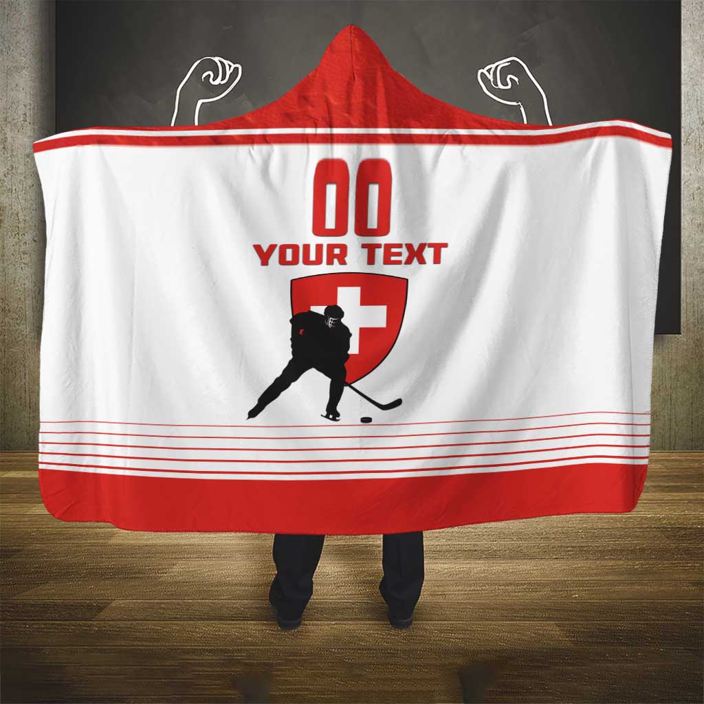 Custom Switzerland Hockey Hooded Blanket Come On La Nati
