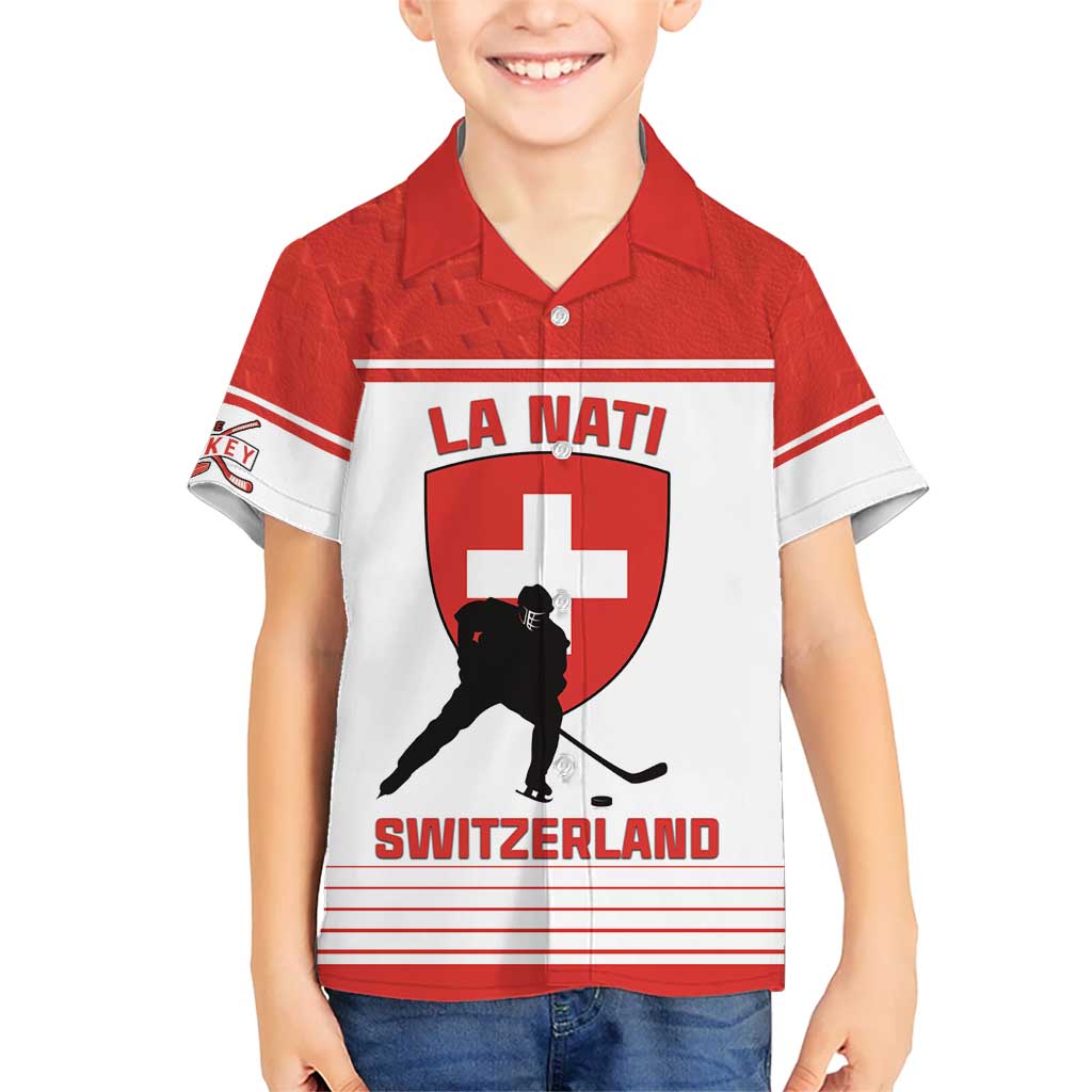 Custom Switzerland Hockey Kid Hawaiian Shirt Come On La Nati