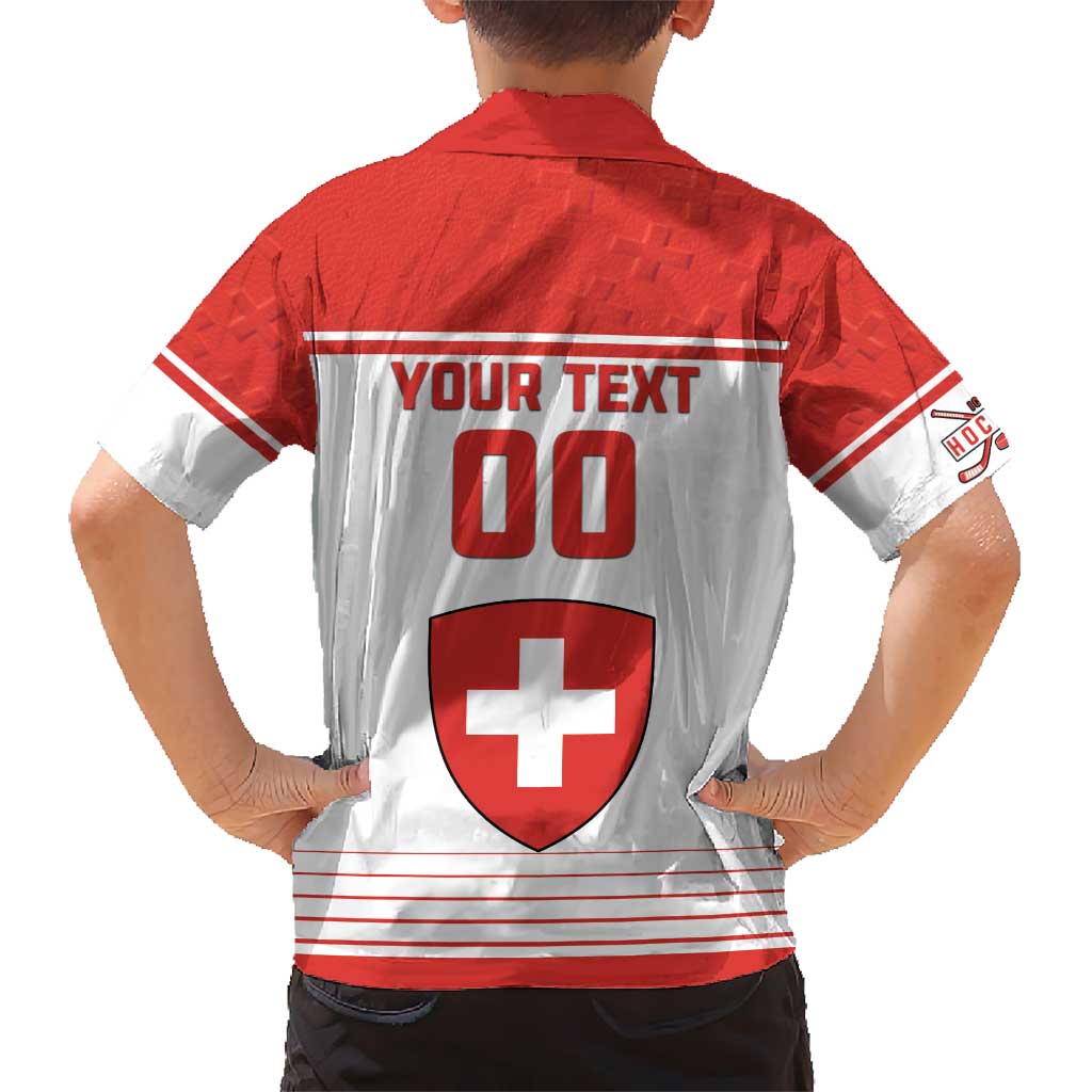 Custom Switzerland Hockey Kid Hawaiian Shirt Come On La Nati