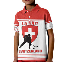 Custom Switzerland Hockey Kid Polo Shirt Come On La Nati