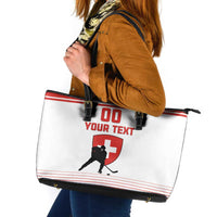 Custom Switzerland Hockey Leather Tote Bag Come On La Nati