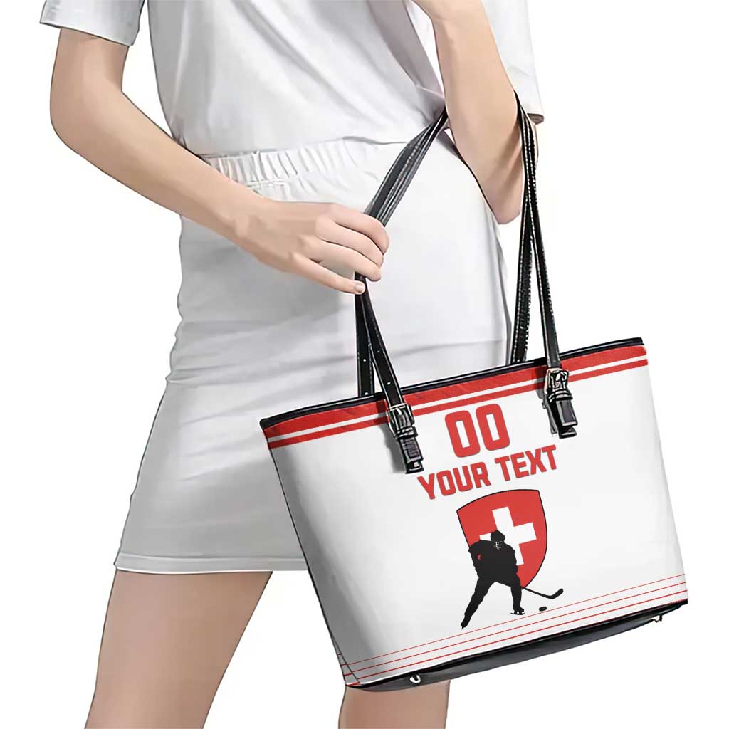 Custom Switzerland Hockey Leather Tote Bag Come On La Nati