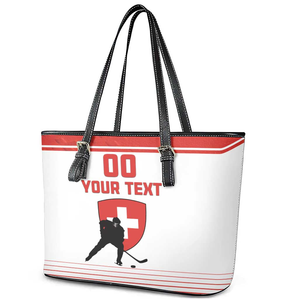 Custom Switzerland Hockey Leather Tote Bag Come On La Nati