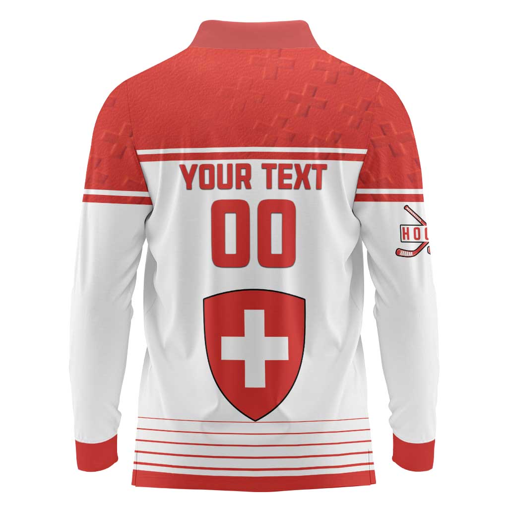 Custom Switzerland Hockey Long Sleeve Polo Shirt Come On La Nati