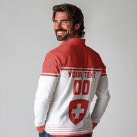 Custom Switzerland Hockey Long Sleeve Polo Shirt Come On La Nati