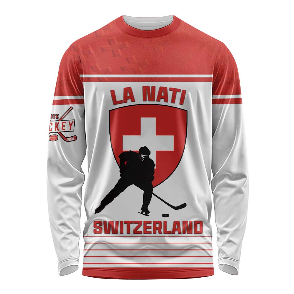 Custom Switzerland Hockey Long Sleeve Shirt Come On La Nati