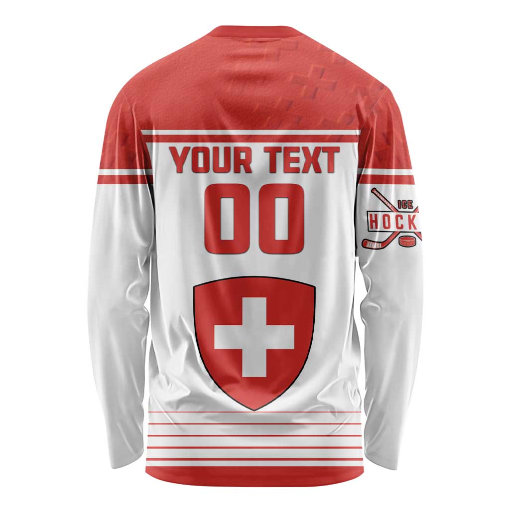 Custom Switzerland Hockey Long Sleeve Shirt Come On La Nati