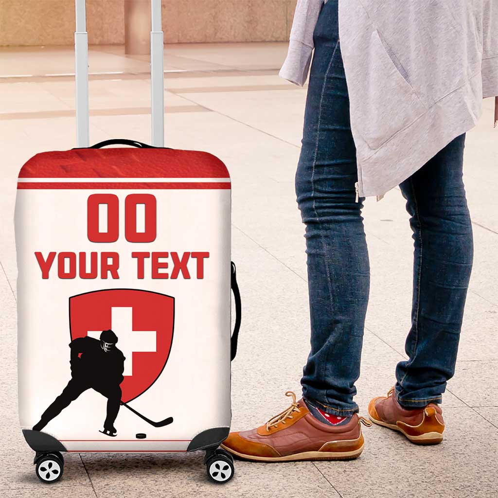 Custom Switzerland Hockey Luggage Cover Come On La Nati