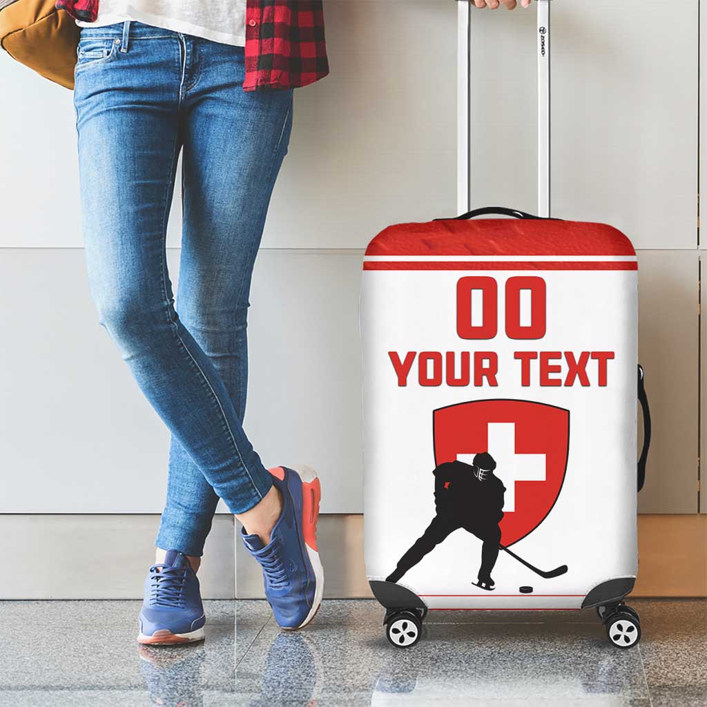 Custom Switzerland Hockey Luggage Cover Come On La Nati