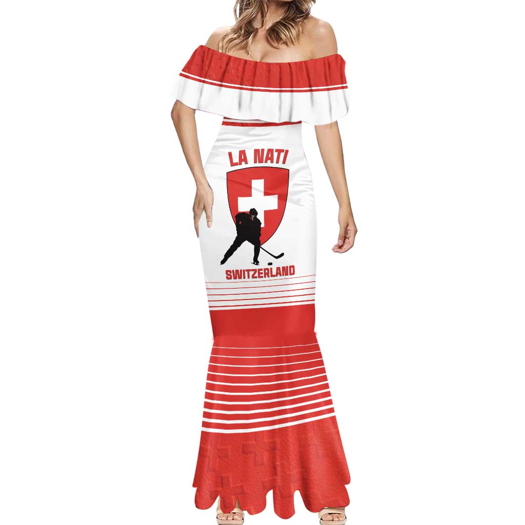 Custom Switzerland Hockey Mermaid Dress Come On La Nati
