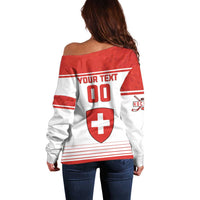 Custom Switzerland Hockey Off Shoulder Sweater Come On La Nati