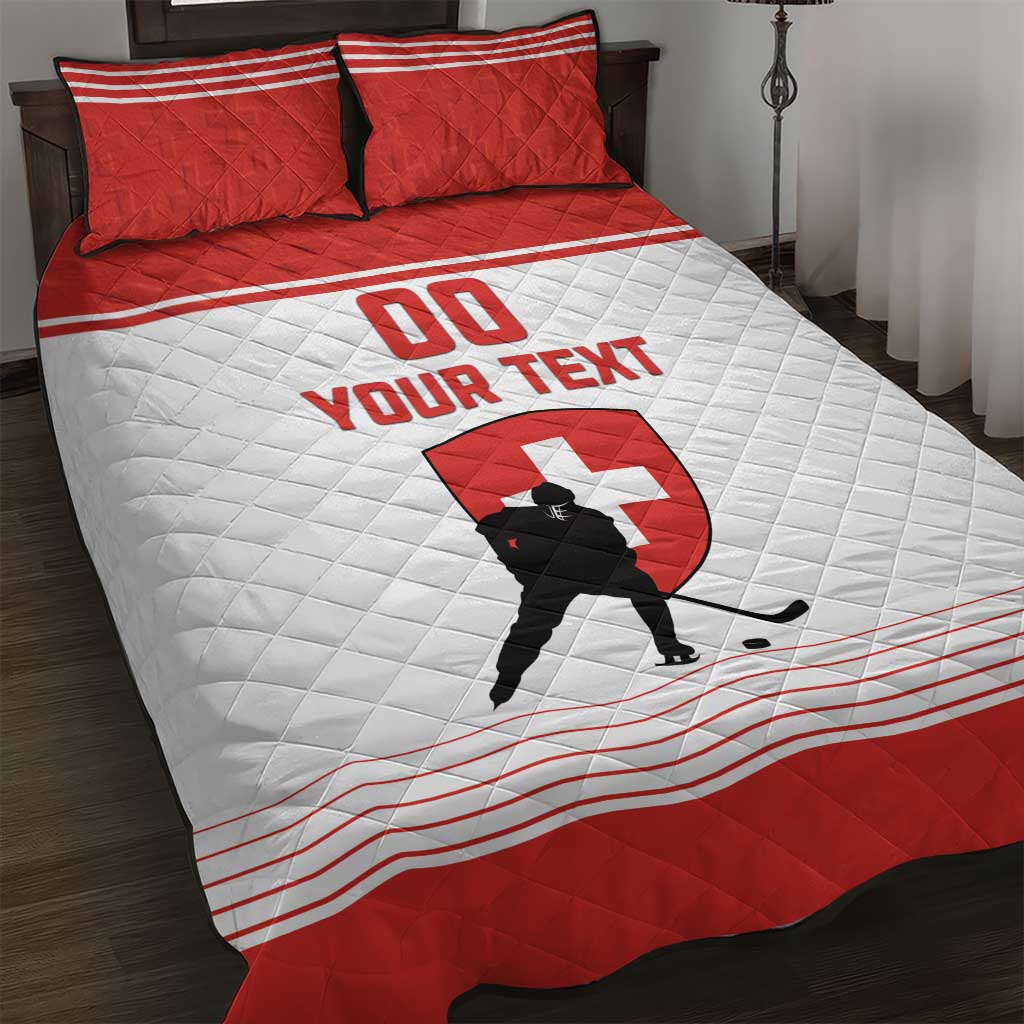 Custom Switzerland Hockey Quilt Bed Set Come On La Nati