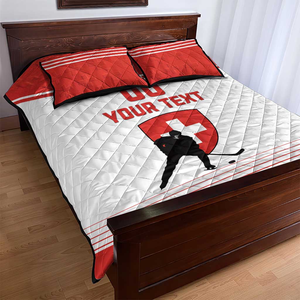 Custom Switzerland Hockey Quilt Bed Set Come On La Nati