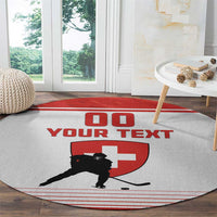 Custom Switzerland Hockey Round Carpet Come On La Nati