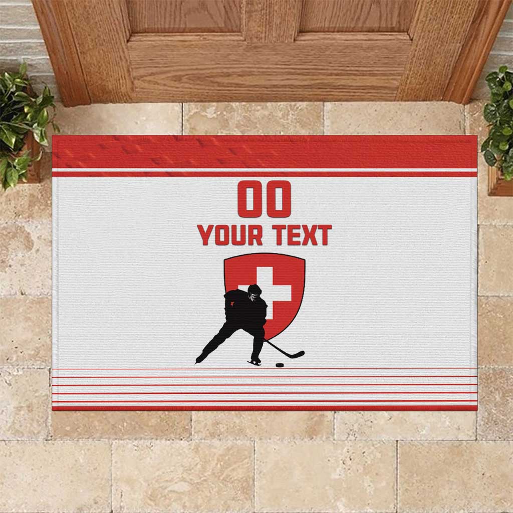 Custom Switzerland Hockey Rubber Doormat Come On La Nati