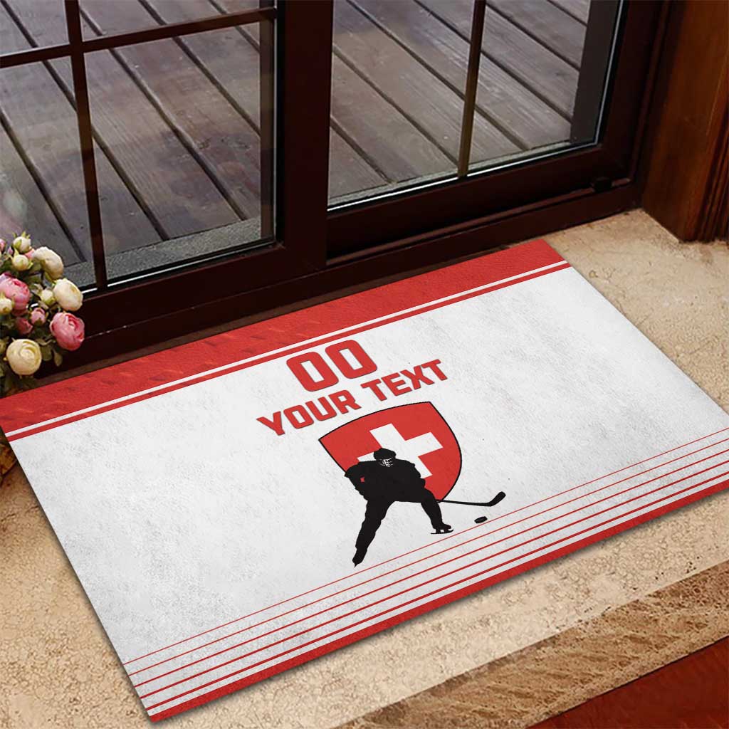 Custom Switzerland Hockey Rubber Doormat Come On La Nati