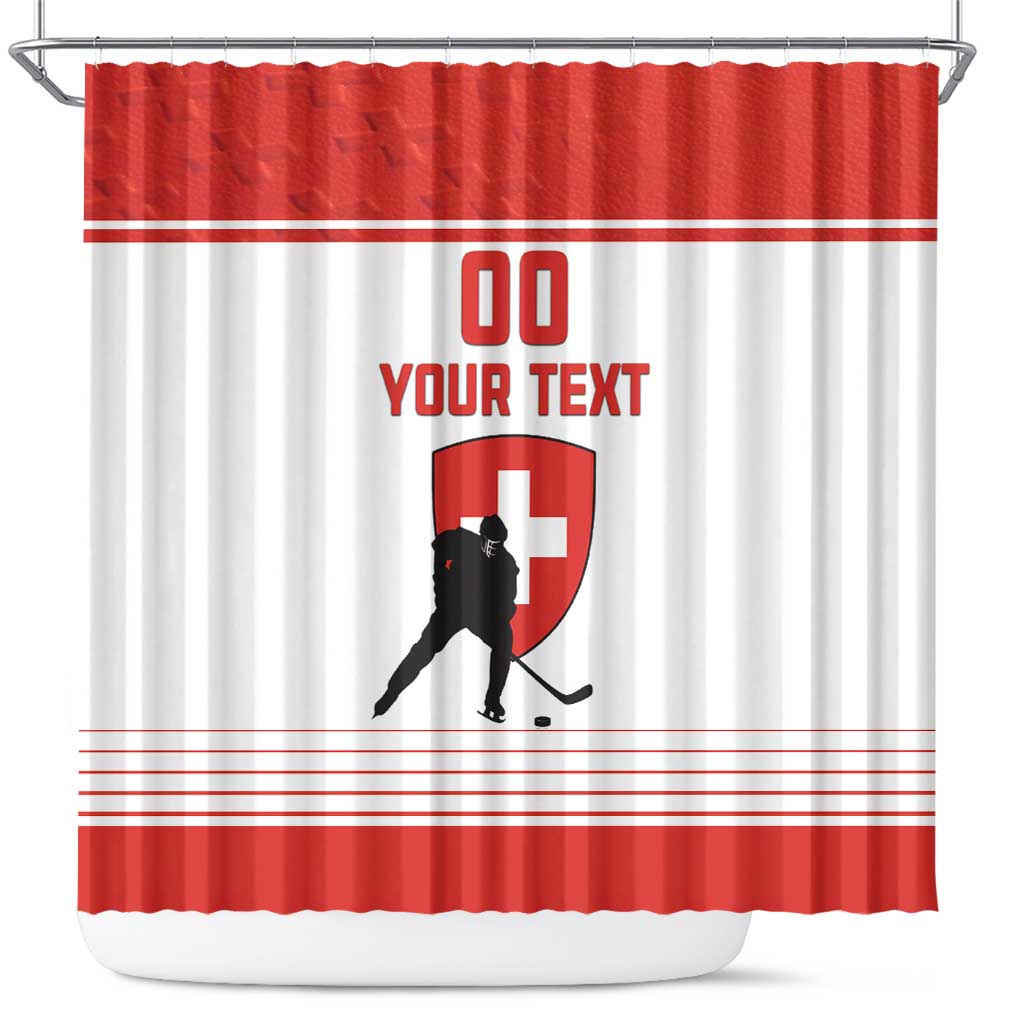 Custom Switzerland Hockey Shower Curtain Come On La Nati