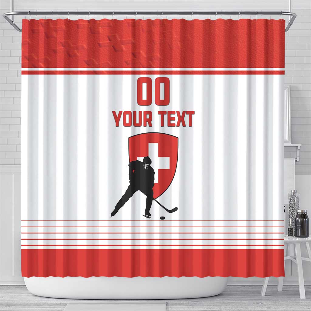 Custom Switzerland Hockey Shower Curtain Come On La Nati