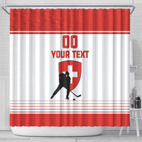 Custom Switzerland Hockey Shower Curtain Come On La Nati