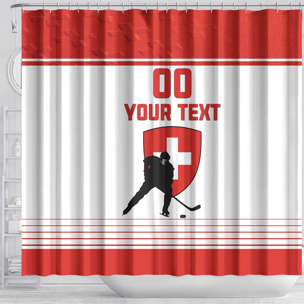 Custom Switzerland Hockey Shower Curtain Come On La Nati