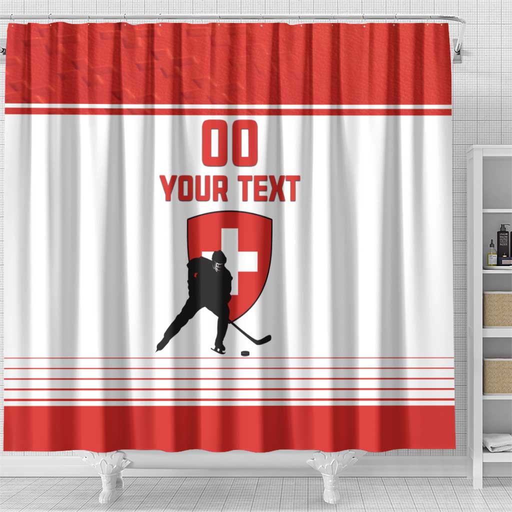 Custom Switzerland Hockey Shower Curtain Come On La Nati