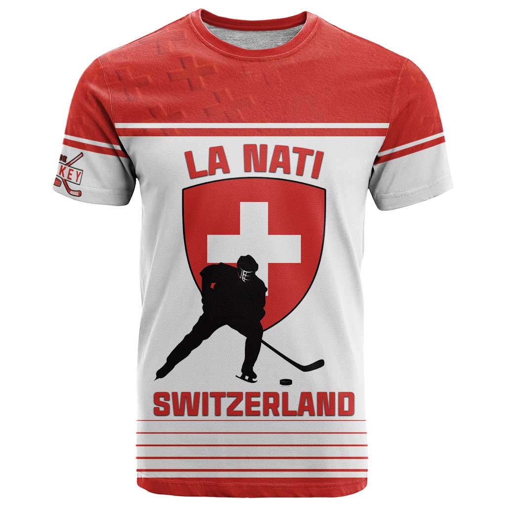 Custom Switzerland Hockey T Shirt Come On La Nati