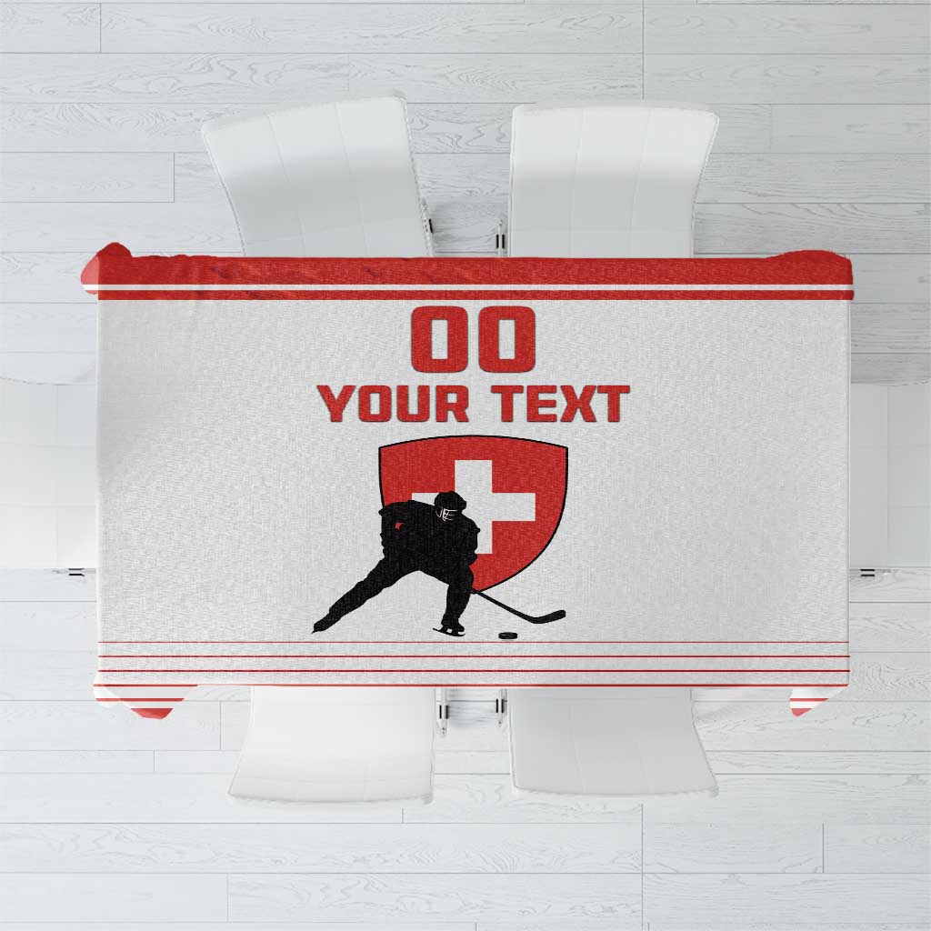 Custom Switzerland Hockey Tablecloth Come On La Nati