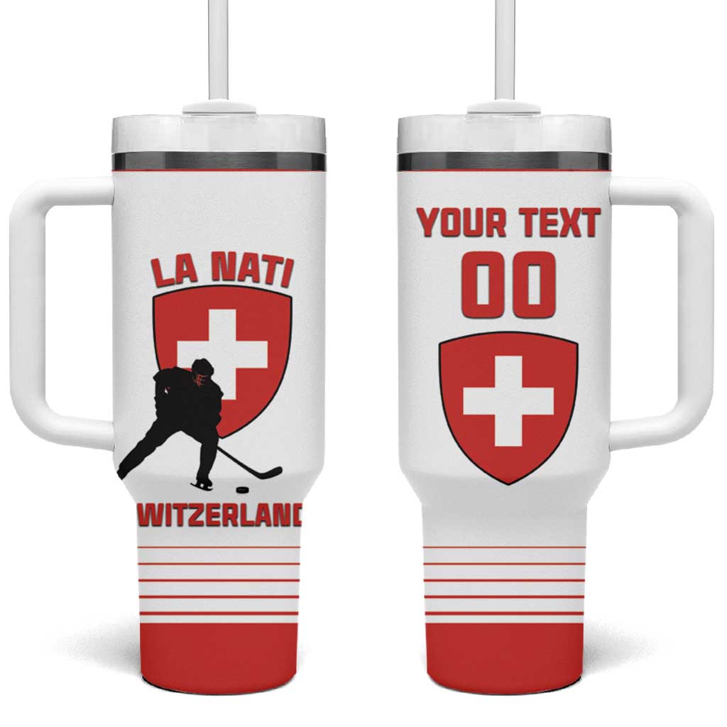 Custom Switzerland Hockey Tumbler With Handle Come On La Nati