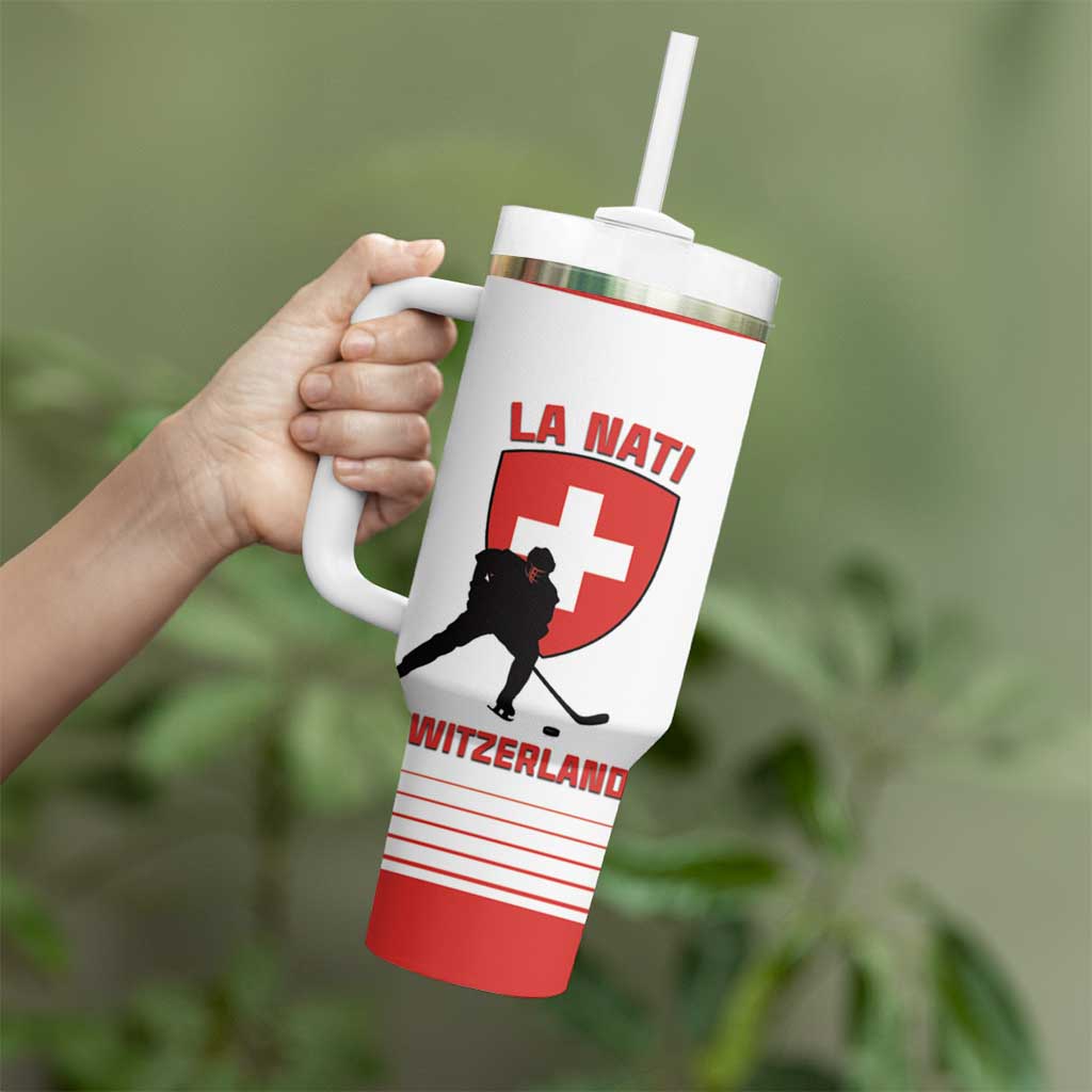 Custom Switzerland Hockey Tumbler With Handle Come On La Nati