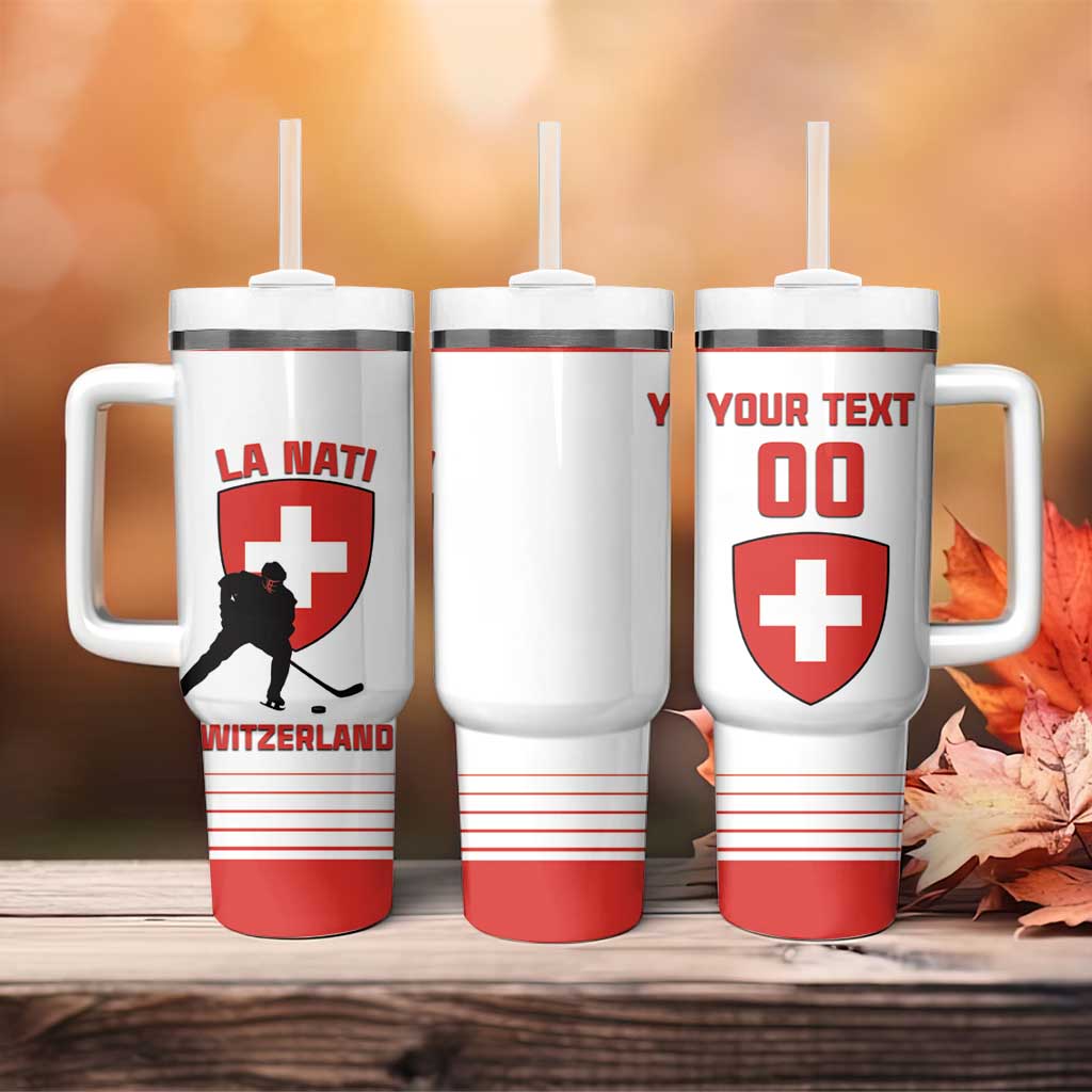 Custom Switzerland Hockey Tumbler With Handle Come On La Nati