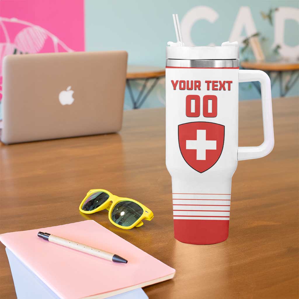 Custom Switzerland Hockey Tumbler With Handle Come On La Nati