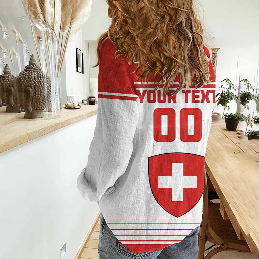 Custom Switzerland Hockey Women Casual Shirt Come On La Nati