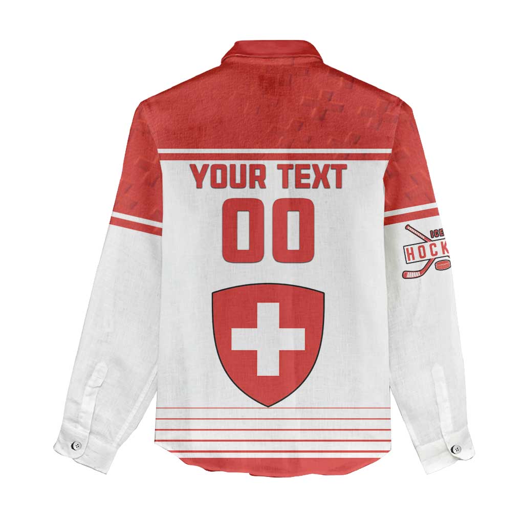 Custom Switzerland Hockey Women Casual Shirt Come On La Nati