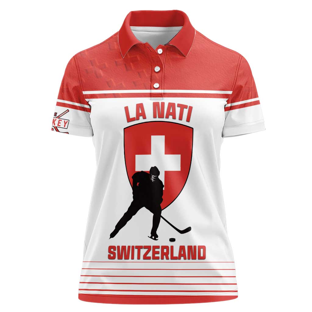 Custom Switzerland Hockey Women Polo Shirt Come On La Nati