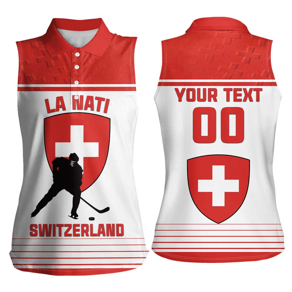 Custom Switzerland Hockey Women Sleeveless Polo Shirt Come On La Nati