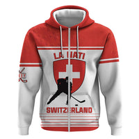 Custom Switzerland Hockey Zip Hoodie Come On La Nati