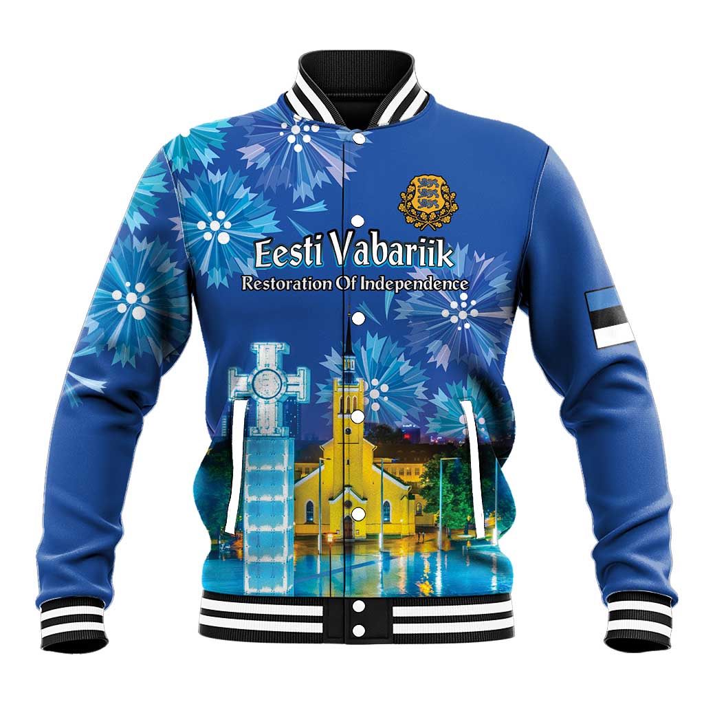 Personalized Estonian Restoration of Independence Baseball Jacket Freedom Square Tallinn Capital